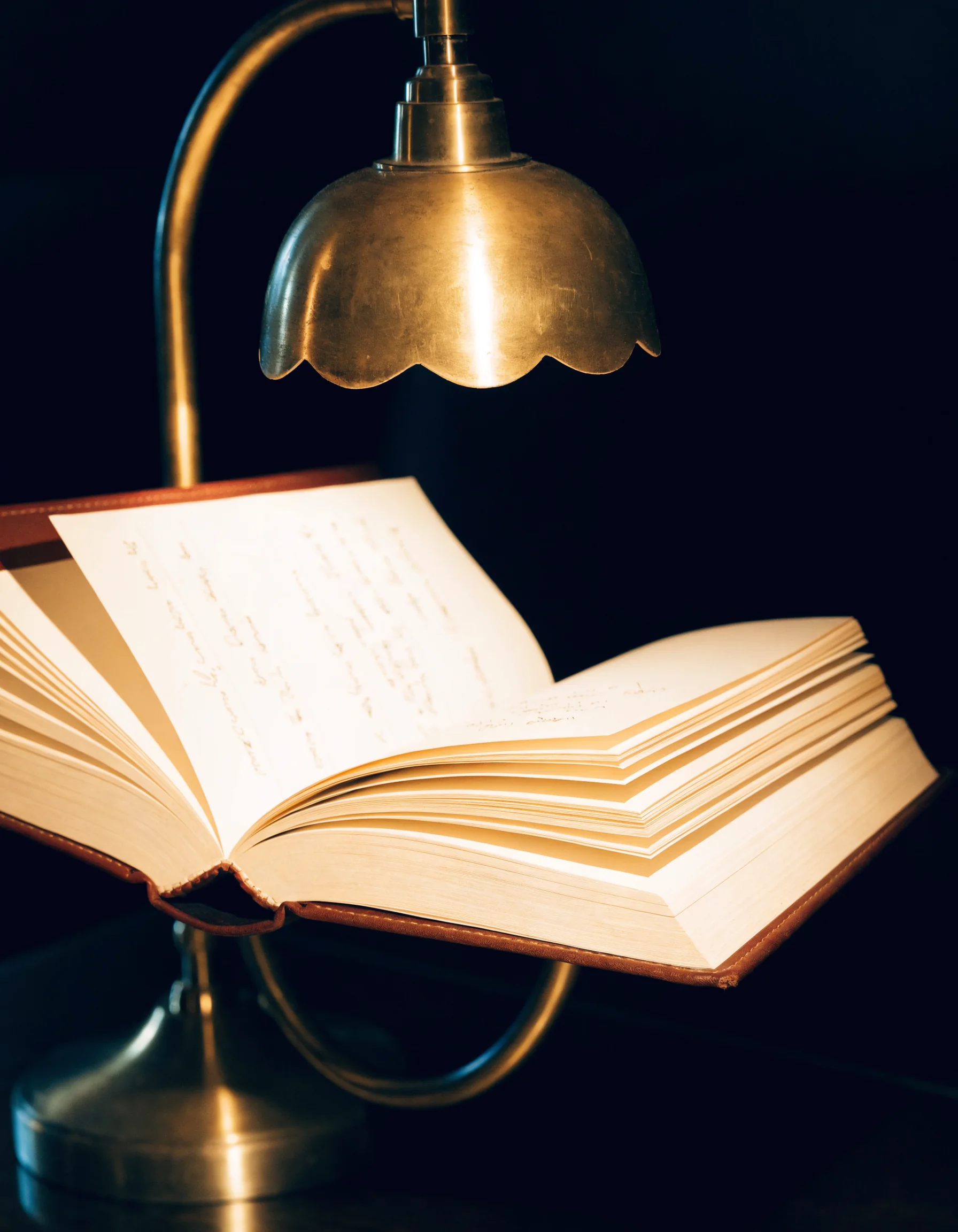 An open reservation book, mostly empty