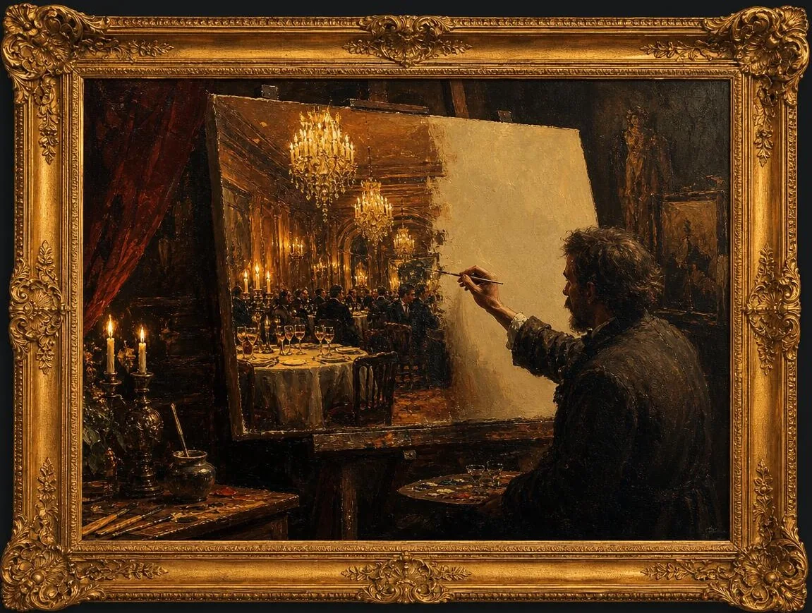 Your Market, a master painting a restaurant into being, half the canvas still bare